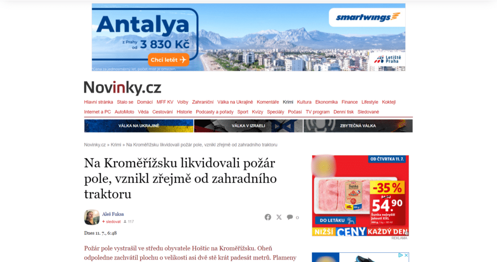 Reklamní bannery v obsahové síti Sklik.cz