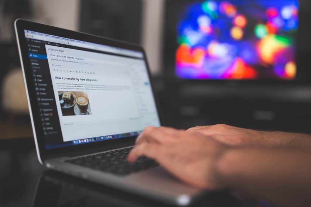 WordPress na notebooku