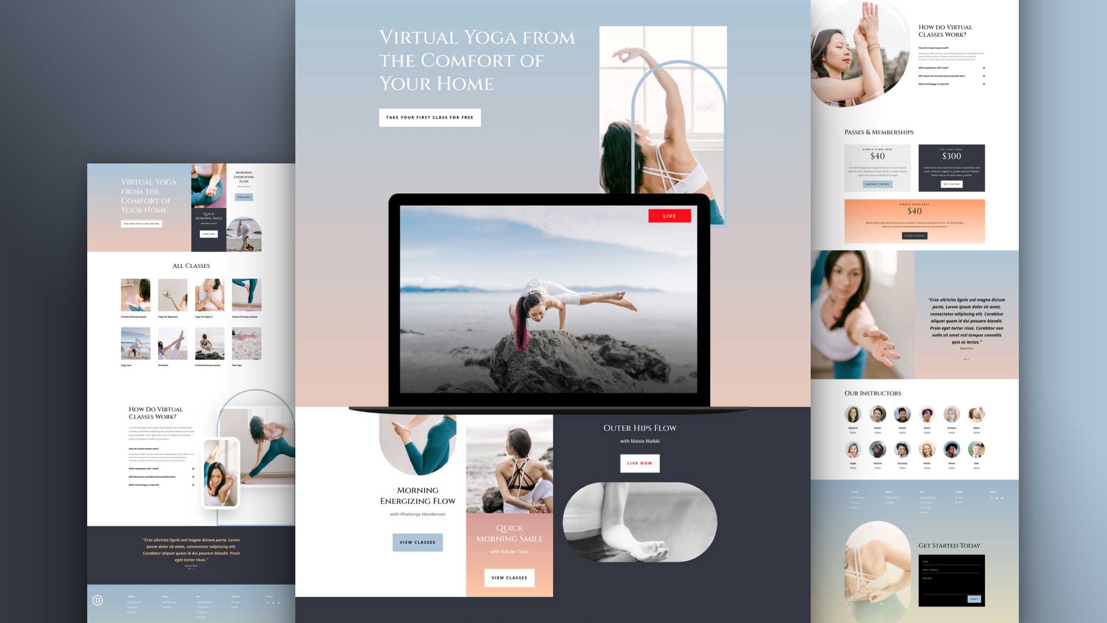 Náhled designu Online Yoga