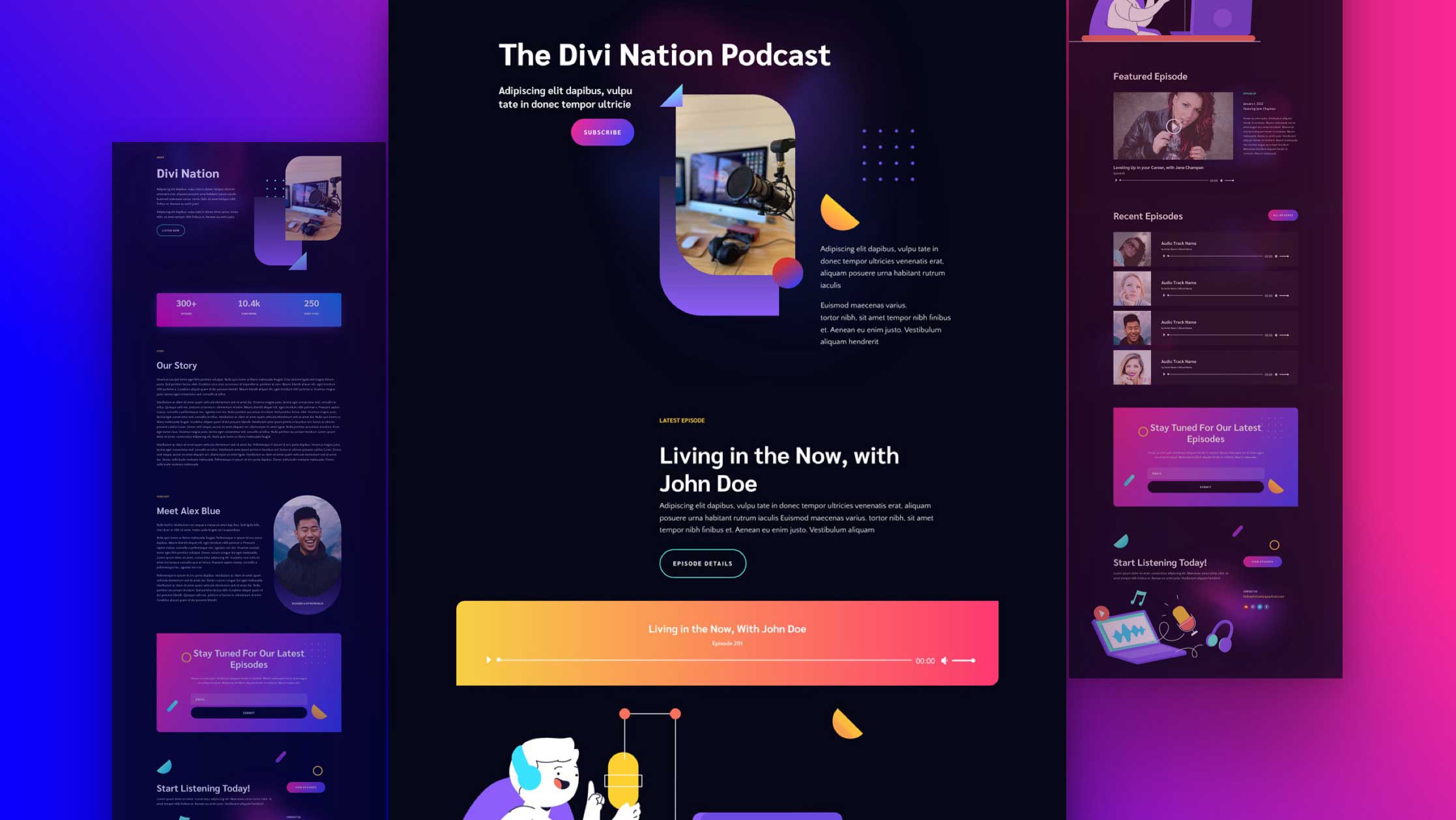 Náhled designu Podcaster