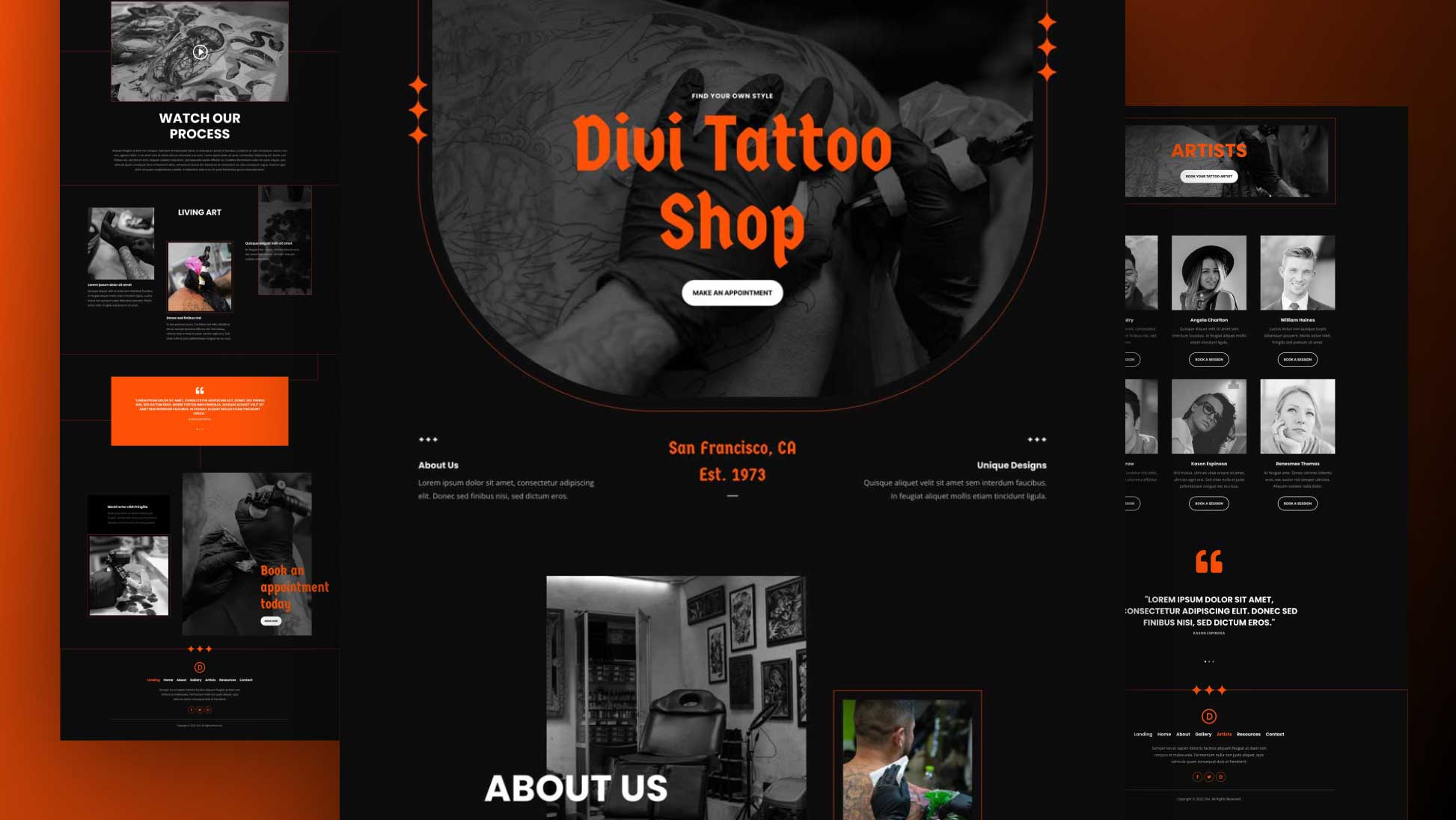 Náhled designu Tattoo Shop