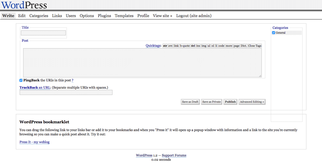 WordPress 1.5
