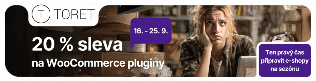 Toret - akce Připrav e-shop na sezónu - sleva 20 % na pluginy pro WooCommerce