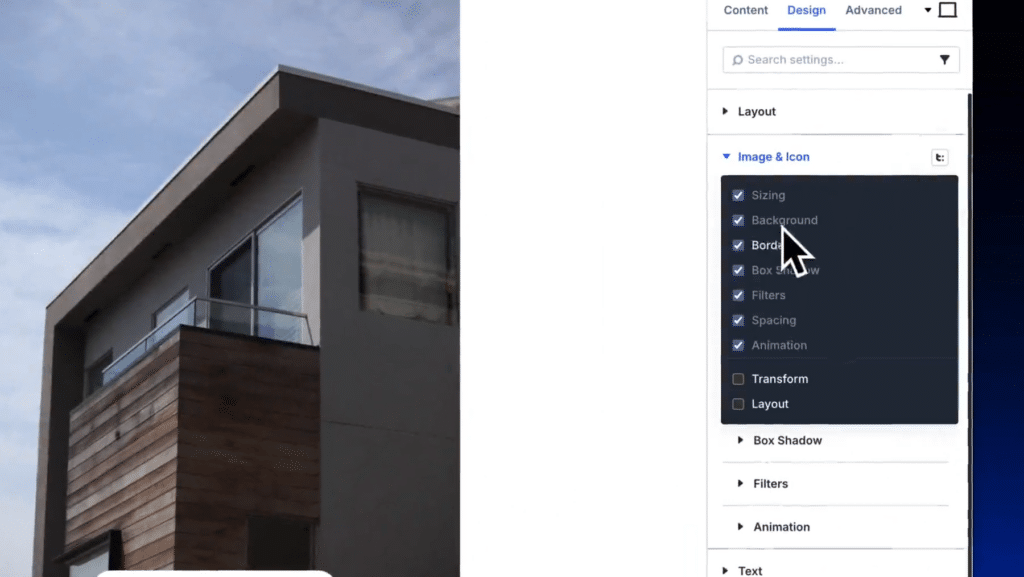 Kombinovatelné nastavení