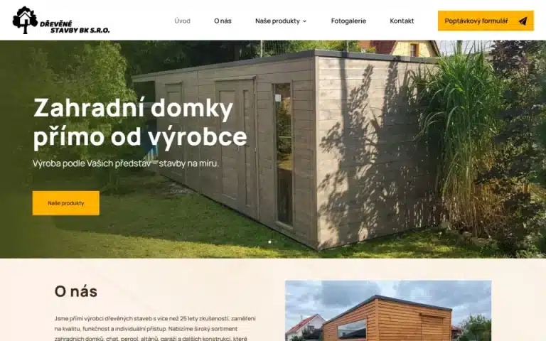 Úvodní stránka webu belsan.cz