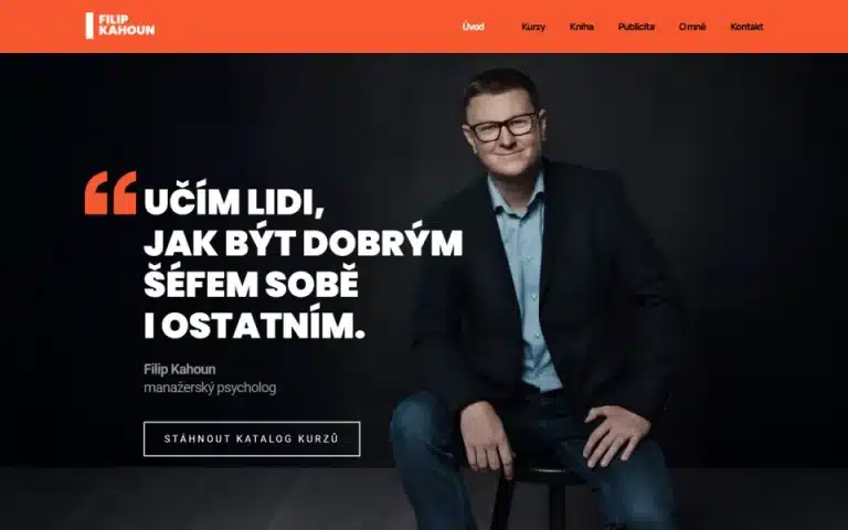 Úvodní stránka webu filipkahoun.cz