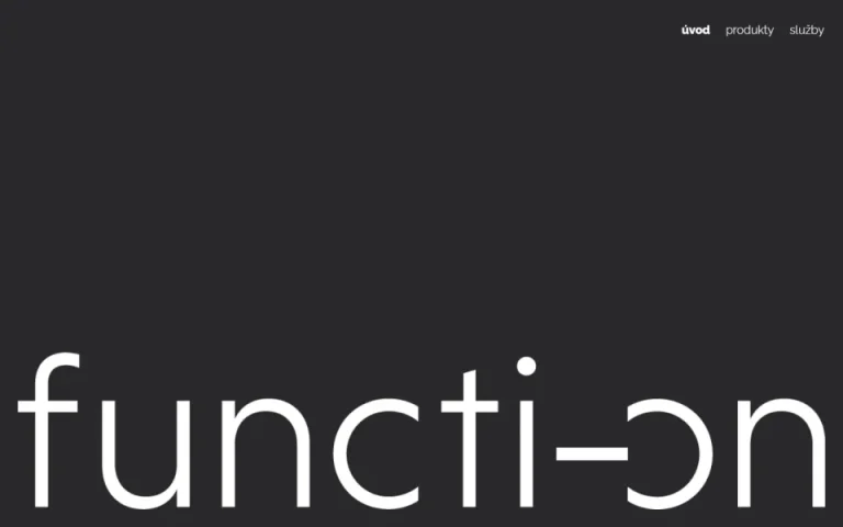 Úvodní stránka webu functi-on.com