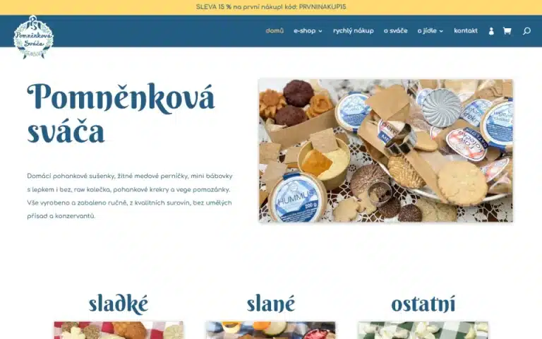Úvodní stránka webu pomnenkovasvaca.cz